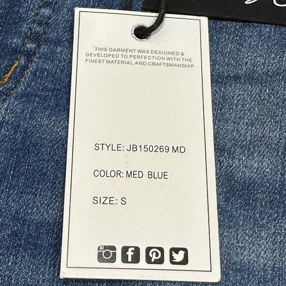 Judy Blue JB150269 Hey There Double Button Tummy Control Denim Jean Shorts Small - Picture 8 of 12